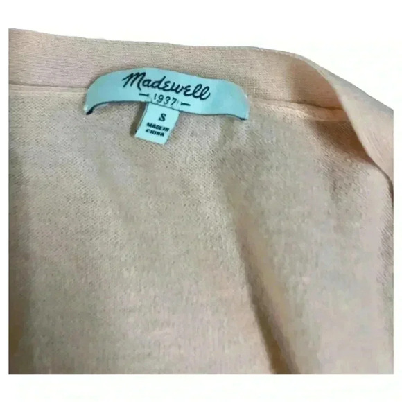 Madewell Women's Pink Long Sleeve Cardigan Sweater for Fall Size Small - Picture 3 of 6